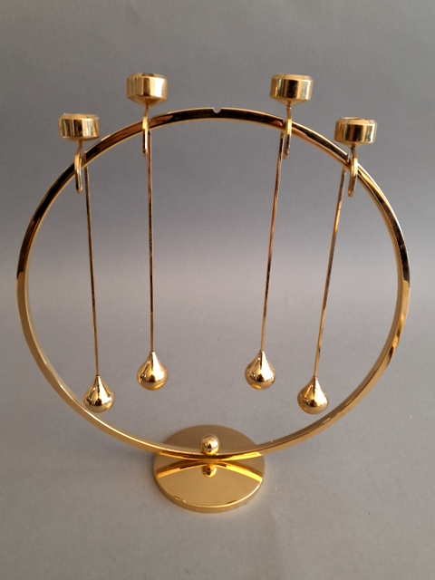 Asmussen adventstage. 24 kt. Guldbelagt.